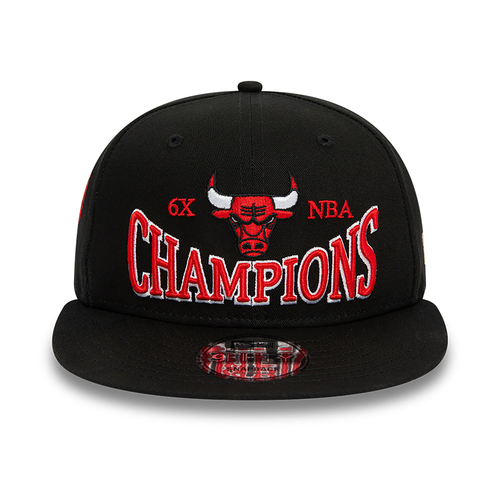 NEW ERA CHICAGO BULLS CHAMPIONS PATCH 9FIFTY SNAPBACK CAP 'BLACK'