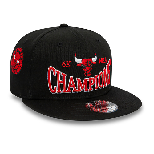 NEW ERA CHICAGO BULLS CHAMPIONS PATCH 9FIFTY SNAPBACK CAP 'BLACK'
