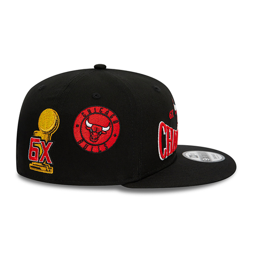 NEW ERA CHICAGO BULLS CHAMPIONS PATCH 9FIFTY SNAPBACK CAP 'BLACK'