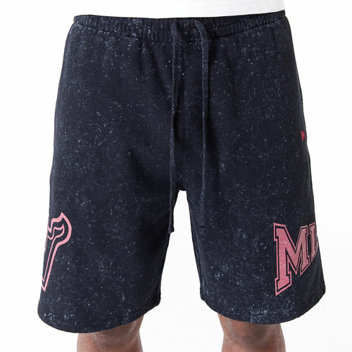 MIAMI HEAT NBA WASHED SHORTS 'BLACK'