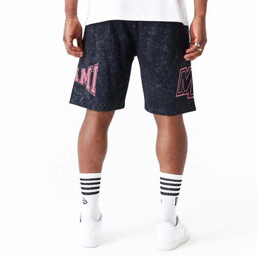 MIAMI HEAT NBA WASHED SHORTS 'BLACK'