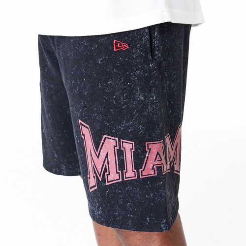 MIAMI HEAT NBA WASHED SHORTS 'BLACK'