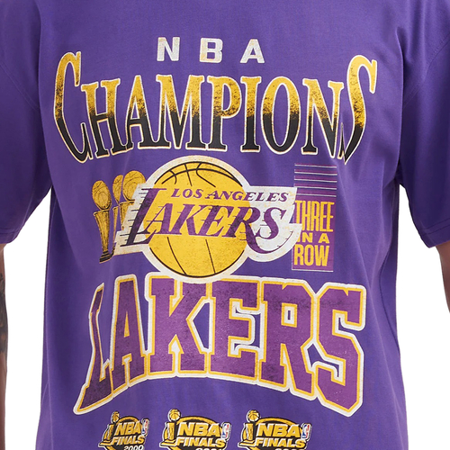LOS ANGELES LAKERS CHAMPIONS GRAPHIC PRINT OVERSIZED T-SHIRT 'PURPLE'