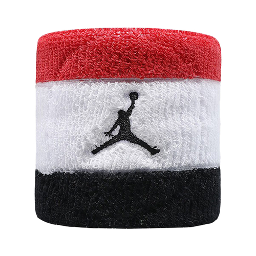 JORDAN DRI-FIT TERRY (1 PAIR) WRISTBAND 'RED/WHITE/BLACK'