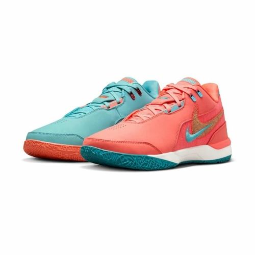 NIKE ZOOM LEBRON NXXT GEN AMPD EP 'MISMATCHED' BASKETBALL SHOES 'MINERAL BLUE/PINK'