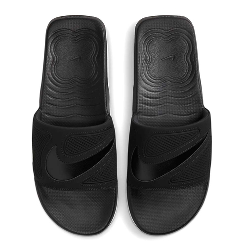 NIKE AIR MAX CIRRO MEN'S SLIDES 'BLACK/METALLIC SILVER'