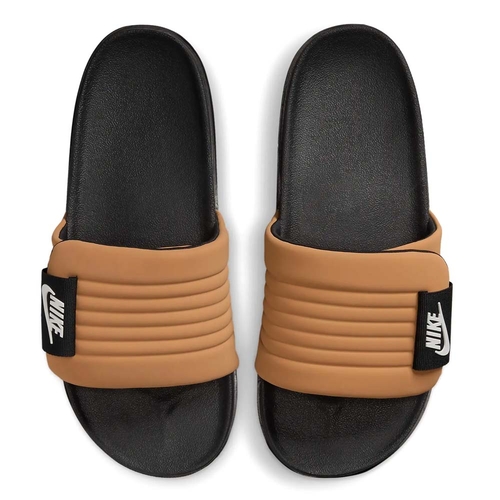 NIKE OFFCOURT ADJUST MEN'S SLIDES 'FLAX/BLACK/SAIL'