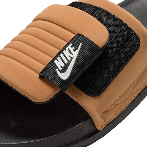 NIKE OFFCOURT ADJUST MEN'S SLIDES 'FLAX/BLACK/SAIL'