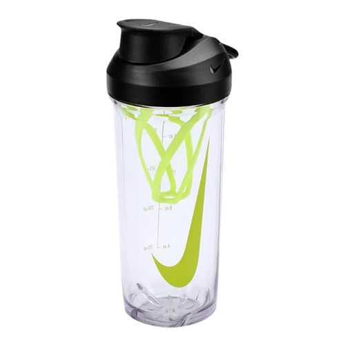 NIKE TRANSPARENT RECHARGE 2.0 GYM SHAKER WATER BOTTLE 'BLACK/GREEN'