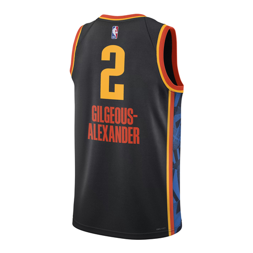 NIKE SHAI GILGEOUS-ALEXANDER OKLAHOMA CITY THUNDER 2024/25 CITY EDITION DRI-FIT NBA SWINGMAN JERSEY 'BLACK'