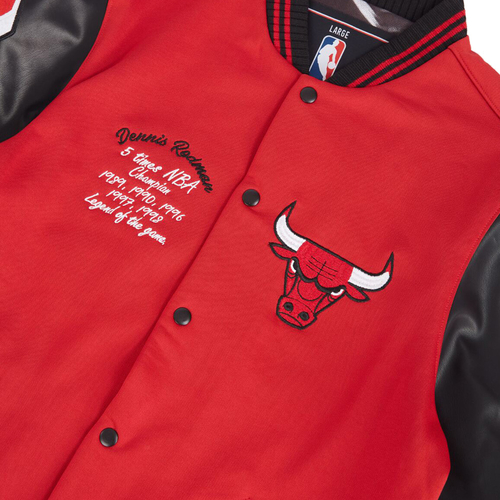 NBA DENNIS RODMAN CHICAGO BULLS VARSITY JACKET 'RED'