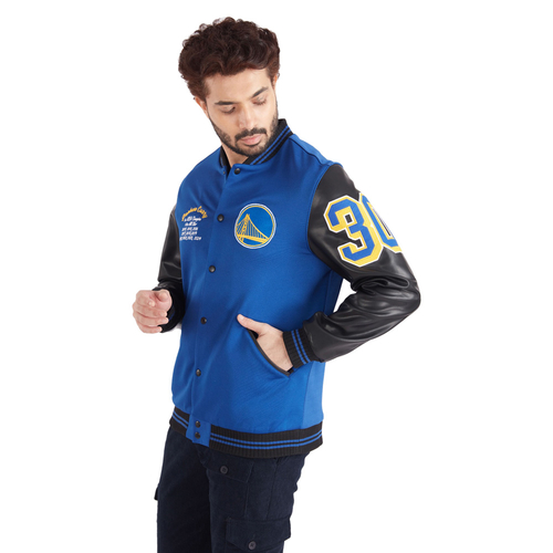 NBA STEPHEN CURRY GOLDEN STATE WARRIORS VARSITY JACKET 'BLUE'