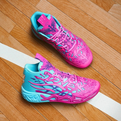 PUMA LAMELO BALL MB.04 'IRIDESCENT HORNETS' BASKETBALL SHOES 'PINK/BLUE'