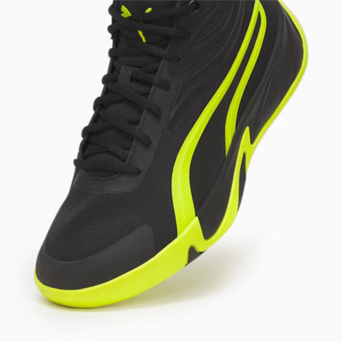 PUMA COURT PRO BASKETBALL SHOES 'BLACK / ELECTRIC LIME'