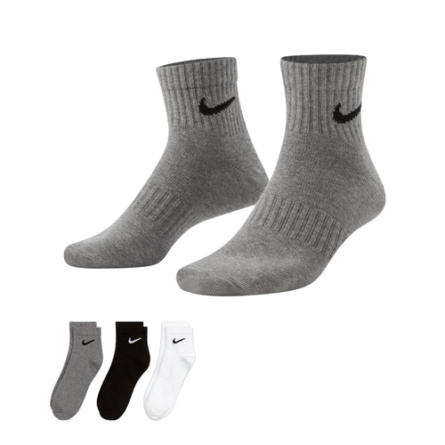 NIKE EVERYDAY LIGHTWEIGHT TRAINING ANKLE SOCKS (3 PAIRS) 'MULTI-COLOUR'