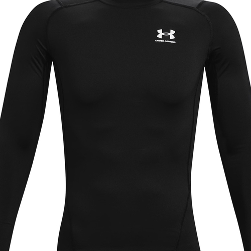 UA HEATGEAR LONG SLEEVE COMPRESSION T-SHIRT 'BLACK'