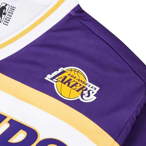 NBA LEBRON JAMES LOS ANGELES LAKERS FULL SLEEVE OVERSIZED HOCKEY T-SHIRT 'WHITE'