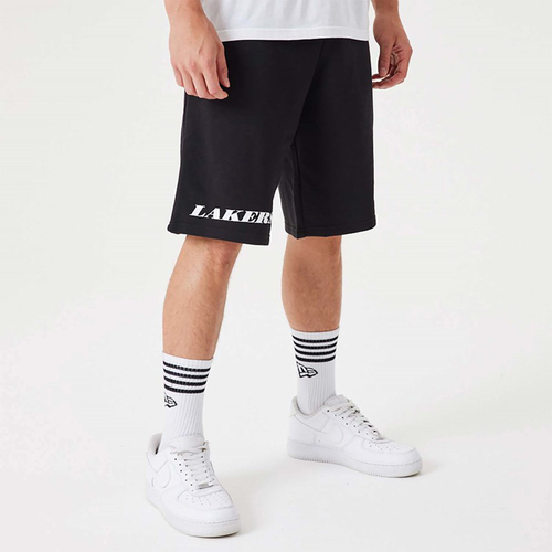 NEW ERA LOS ANGELES LAKERS NBA WORDMARK OVERSIZED SHORTS 'BLACK'