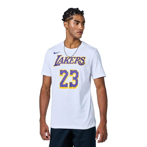 NIKE LEBRON JAMES LOS ANGELES LAKERS #23 NBA T-SHIRT 'WHITE'