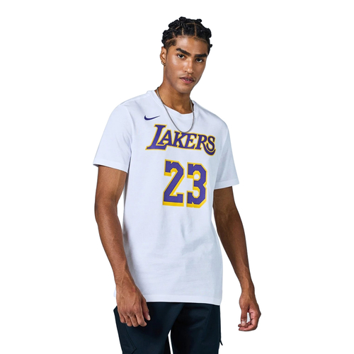 NIKE LEBRON JAMES LOS ANGELES LAKERS #23 NBA T-SHIRT 'WHITE'