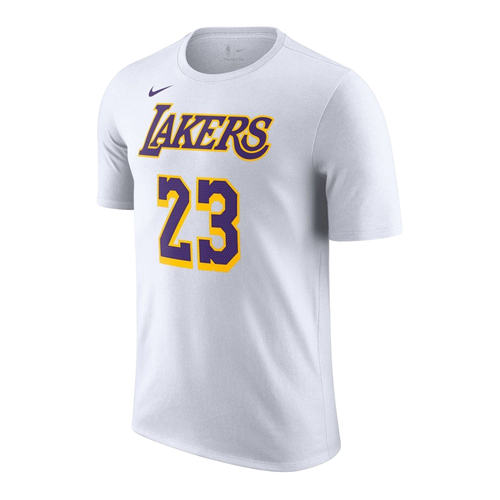 NIKE LEBRON JAMES LOS ANGELES LAKERS #23 NBA T-SHIRT 'WHITE'