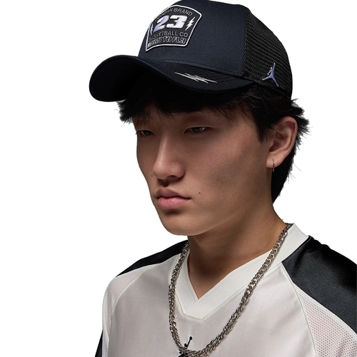 JORDAN RISE STRUCTURED TRUCKER CAP 'BLACK'