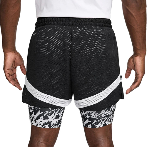 NIKE MEN'S DRI-FIT 4 INCHES 2-IN-1 BASKETBALL SHORTS 'BLACK'