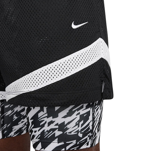 NIKE MEN'S DRI-FIT 4 INCHES 2-IN-1 BASKETBALL SHORTS 'BLACK'