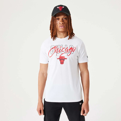 NEW ERA CHICAGO BULLS NBA SCRIPT T-SHIRT 'WHITE'