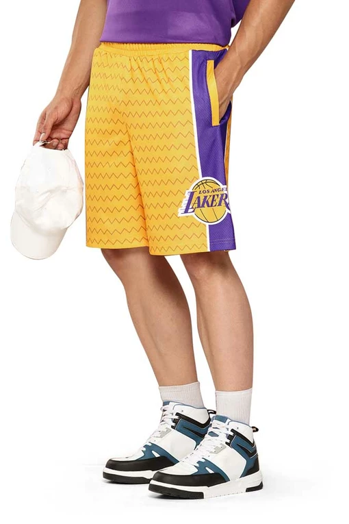 NBA - NBA Los Angeles Lakers Game Day Shorts 'Yellow' - NBA