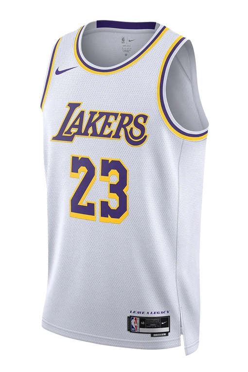 NIKE LOS ANGELES LAKERS LEBRON JAMES DRI-FIT NBA SWINGMAN ASSOCIATION  EDITION JERSEY 'WHITE'