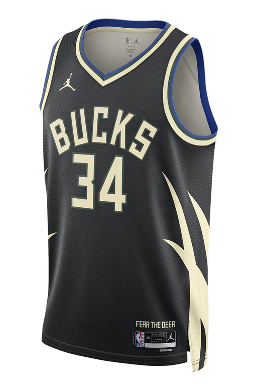 Jordan JORDAN MILWAUKEE BUCKS GIANNIS ANTETOKOUNMPO DRI FIT NBA STATEMENT EDITION 2022 23 JERSEY BLACK NBA