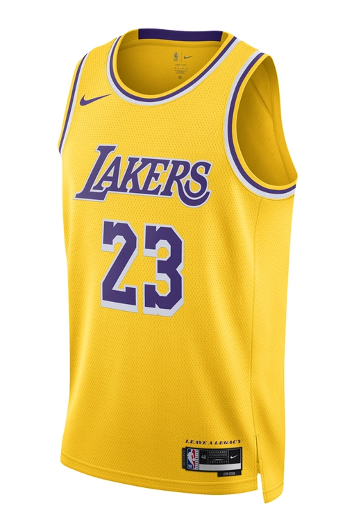 NIKE LOS ANGELES LAKERS LEBRON JAMES DRI-FIT NBA ICON EDITION SWINGMAN  JERSEY 'YELLOW'