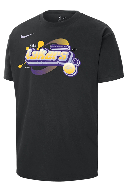 【NIKE】Los Angeles Lakers Courtside Statement NBA T-Shirt Nike NBA Max90 Courtside Los Angeles Lakers T-Shirt Black