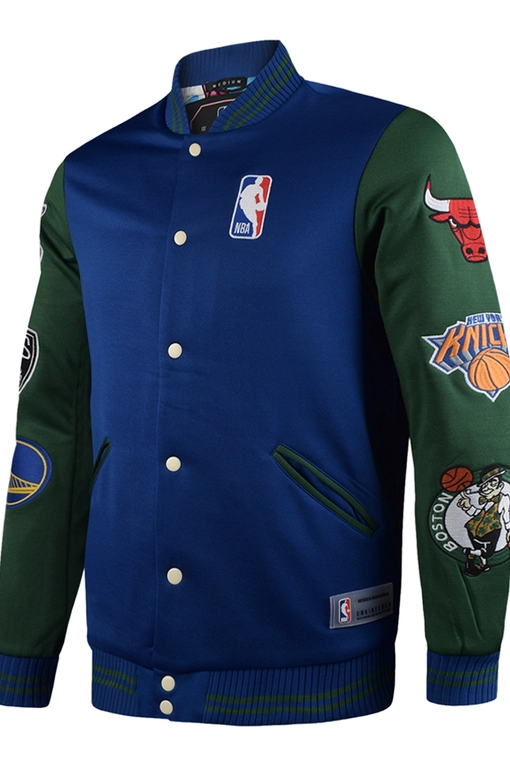 NBA MULTI LOGO VARSITY JACKET 'ROYAL BLUE'
