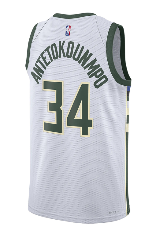 Nike Nike Milwaukee Bucks Giannis Antetokounmpo Dri Fit NBA Swingman Association Edition Jersey White NBA