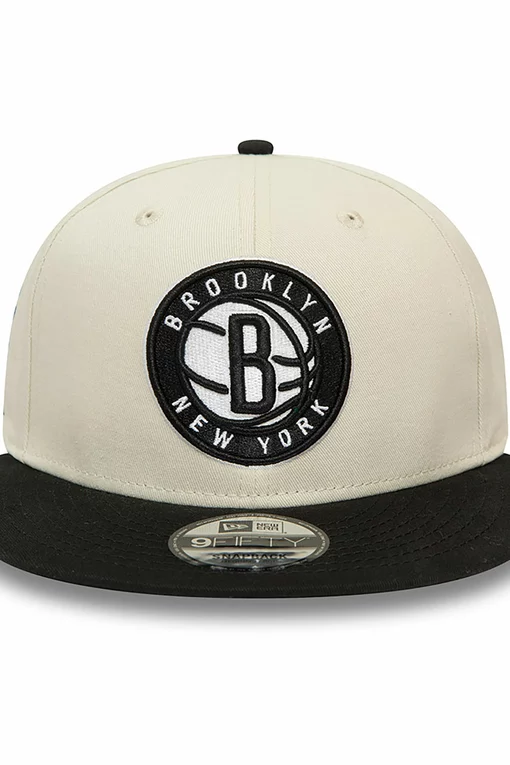 NEW ERA BROOKLYN NETS NBA LOGO 9FIFTY SNAPBACK CAP 'BEIGE'