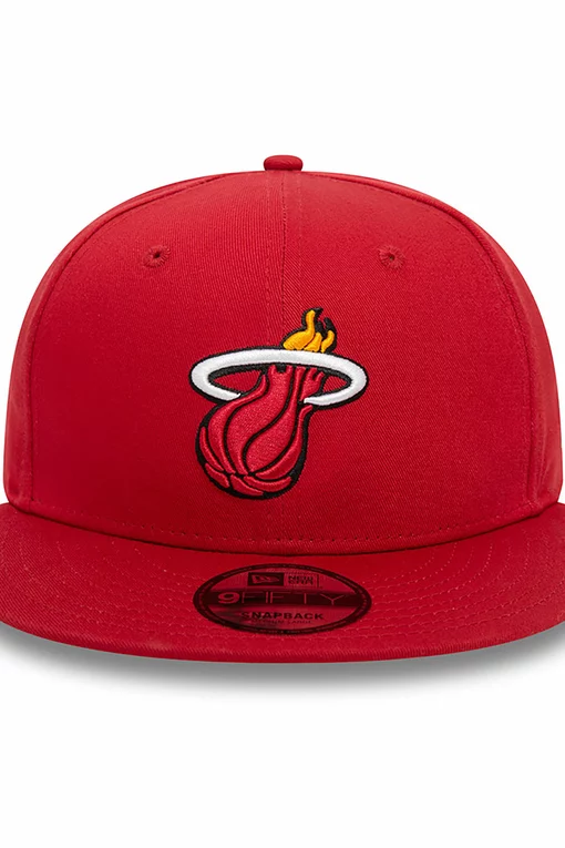 NEW ERA MIAMI HEAT NBA REAR LOGO 9FIFTY SNAPBACK CAP 'RED'
