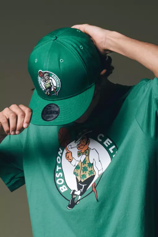 NEW ERA BOSTON CELTICS NBA REAR LOGO 9FIFTY SNAPBACK CAP 'GREEN'