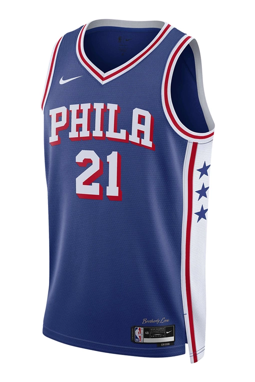 NIKE JOEL EMBIID PHILADELPHIA 76ERS 2023/24 ICON EDITION DRI-FIT NBA  SWINGMAN JERSEY 'BLUE'
