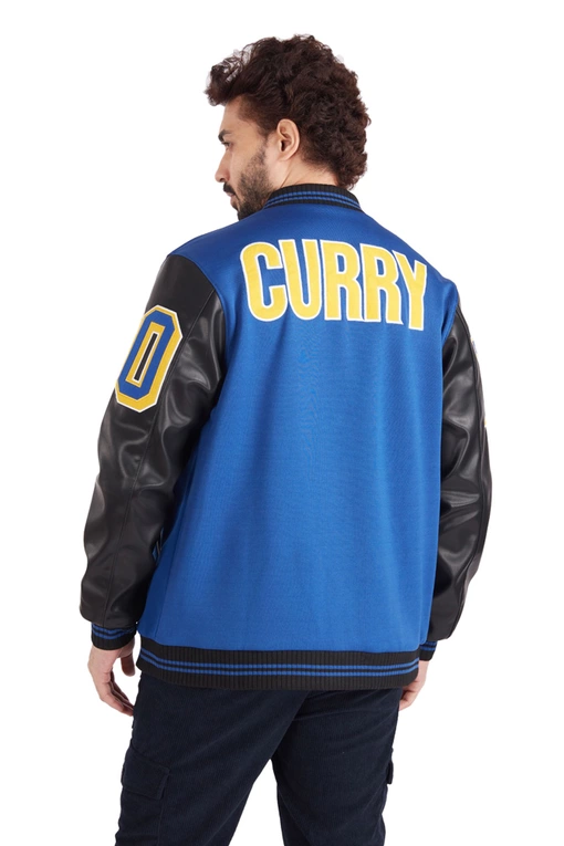 NBA NBA STEPHEN CURRY GOLDEN STATE WARRIORS VARSITY JACKET 'BLUE