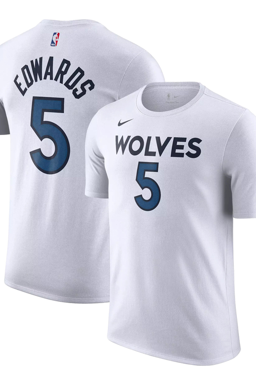 送料関税込み[NBA]Anthony Edwards Tシャツ★新作★男女兼用★ Men's Nike Anthony Edwards White Minnesota Timberwolves 2022