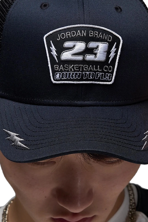 JORDAN RISE STRUCTURED TRUCKER CAP 'BLACK'