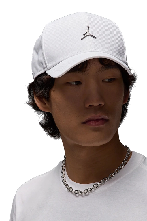 JORDAN RISE STRUCTURED METAL JUMPMAN CAP 'WHITE/GUNMETAL'