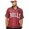 NBA: CHICAGO BULLS VINTAGE OVERSIZED POLO T-SHIRT 'MAROON'