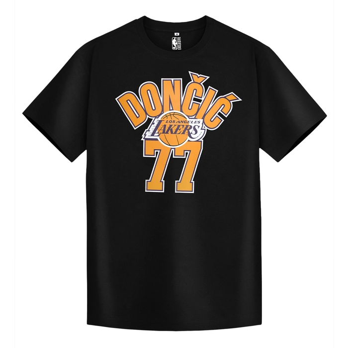 NBA LUKA DONCIC LOS ANGELES LAKERS PRINTED OVERSIZED T-SHIRT 'BLACK'