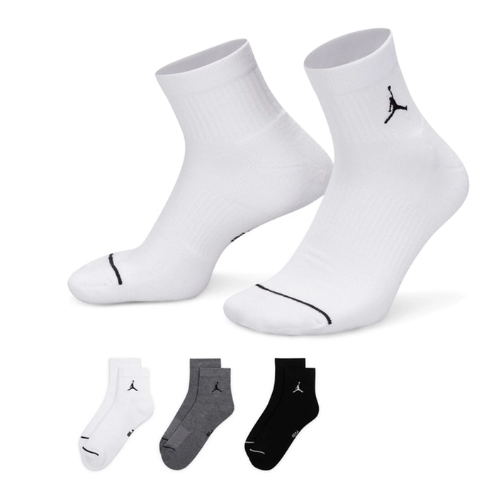 JORDAN EVERYDAY ANKLE SOCKS (3 PAIRS) 'MULTI-COLOUR'