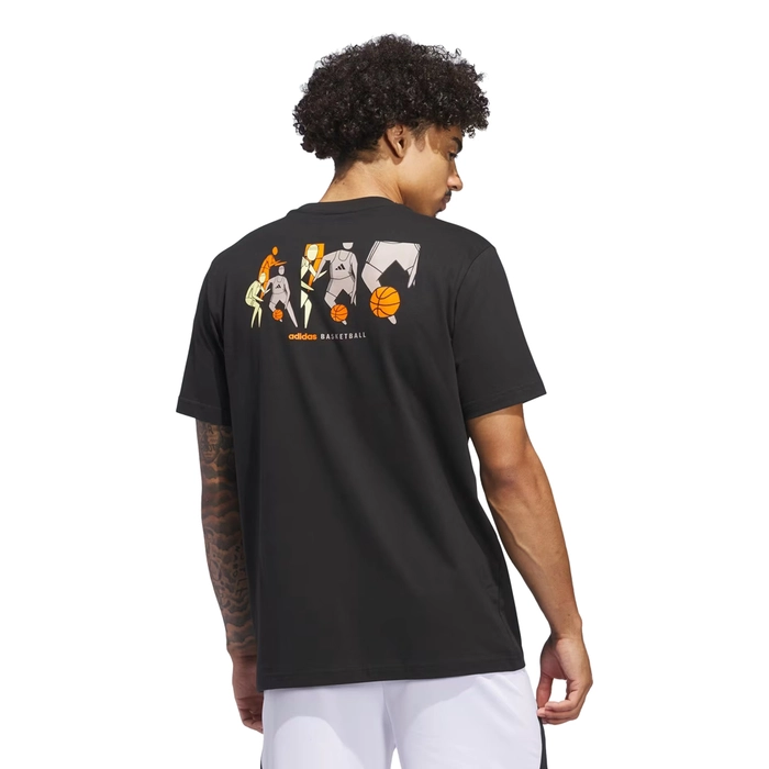 ADIDAS HOOPS FOR ALL GRAPHIC TEE 'BLACK'