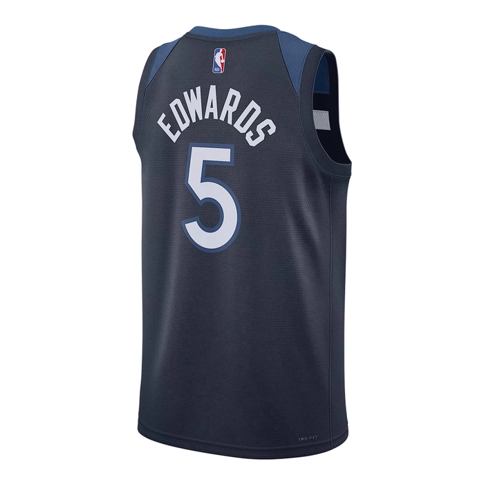 NIKE ANTHONY EDWARDS MINNESOTA TIMBERWOLVES ICON EDITION NBA SWINGMAN DRI-FIT JERSEY 'NAVY BLUE'