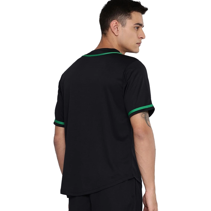 NBA BOSTON CELTICS TYPOGRAPHY BASEBALL SHIRT 'BLACK'